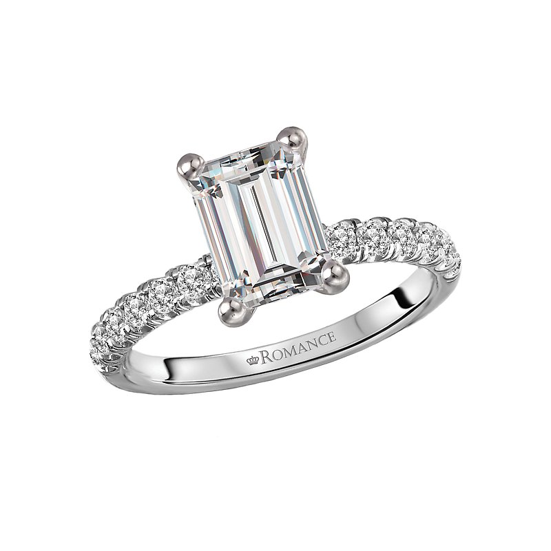 Platinum Bandora Semi-Mount Diamond Engagement Ring - Orbelle Collection