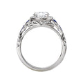 Orbelle Halo Lab Grown Diamond Sapphire Semi-Mount Ring