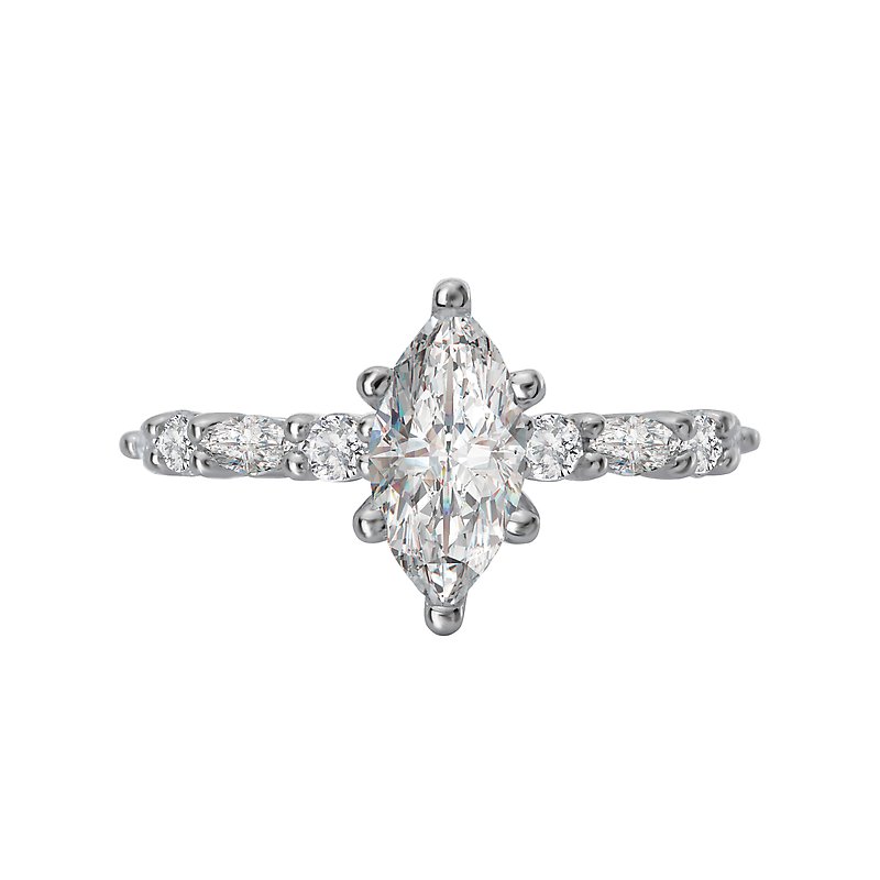 Bandora Orbelle Lab Grown Diamond Semi-Mount Ring in 14K White Gold
