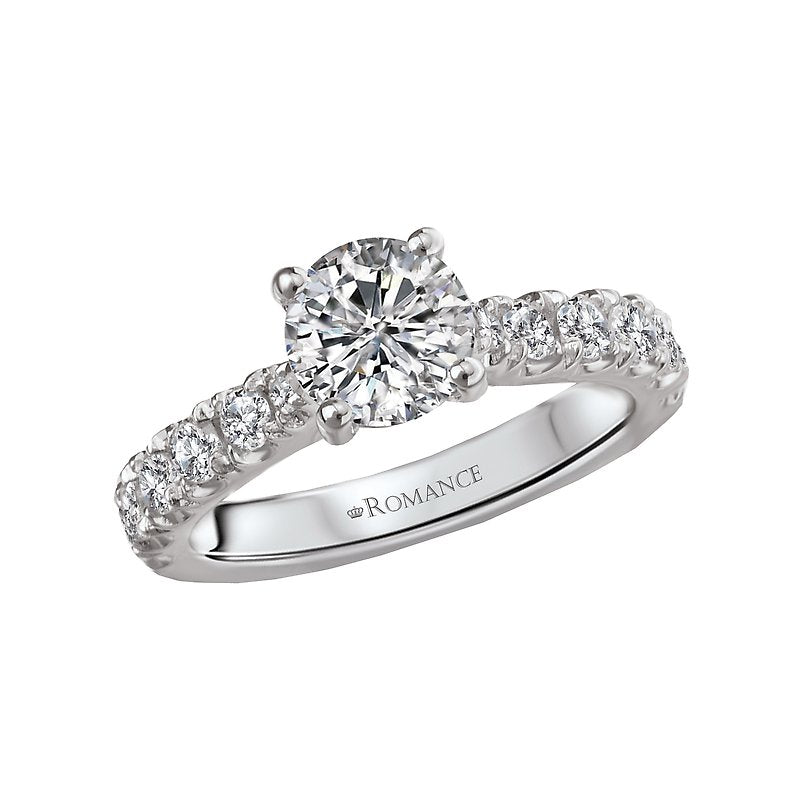 Orbelle Bandora 18K White Gold Diamond Semi-Mount Ring