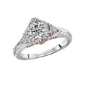 Vintage Two-Tone Diamond Engagement Ring Semi-Mount
