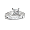 Orbelle Green LGD 14K White Gold Princess-Cut Semi-Mount Diamond Ring