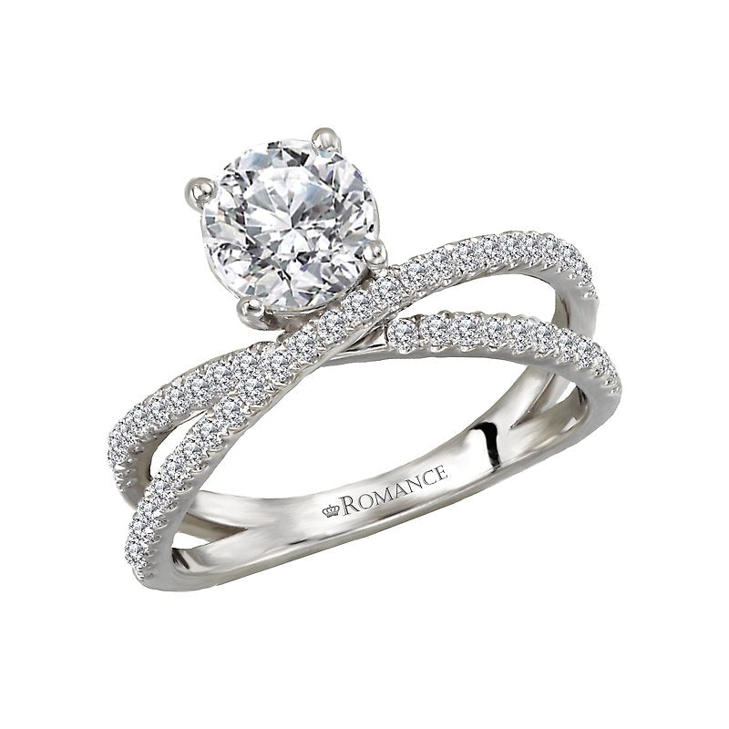 Orbelle Lab Grown Diamond Criss-Cross Semi-Mount Engagement Ring