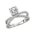 Orbelle Lab Grown Diamond Criss-Cross Semi-Mount Engagement Ring