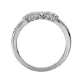 14K White Gold Nesting Band with Lab Grown Diamond Marquise Shape