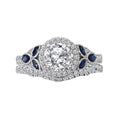 Orbelle Halo Lab Grown Diamond Sapphire Semi-Mount Ring