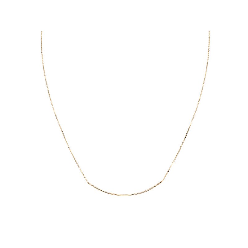 Luxora Italian 14kt Gold Bar Necklace | Adjustable Lariat Style