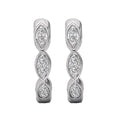 Luxora Diamond Huggie Hoop Earrings in 14K White Gold