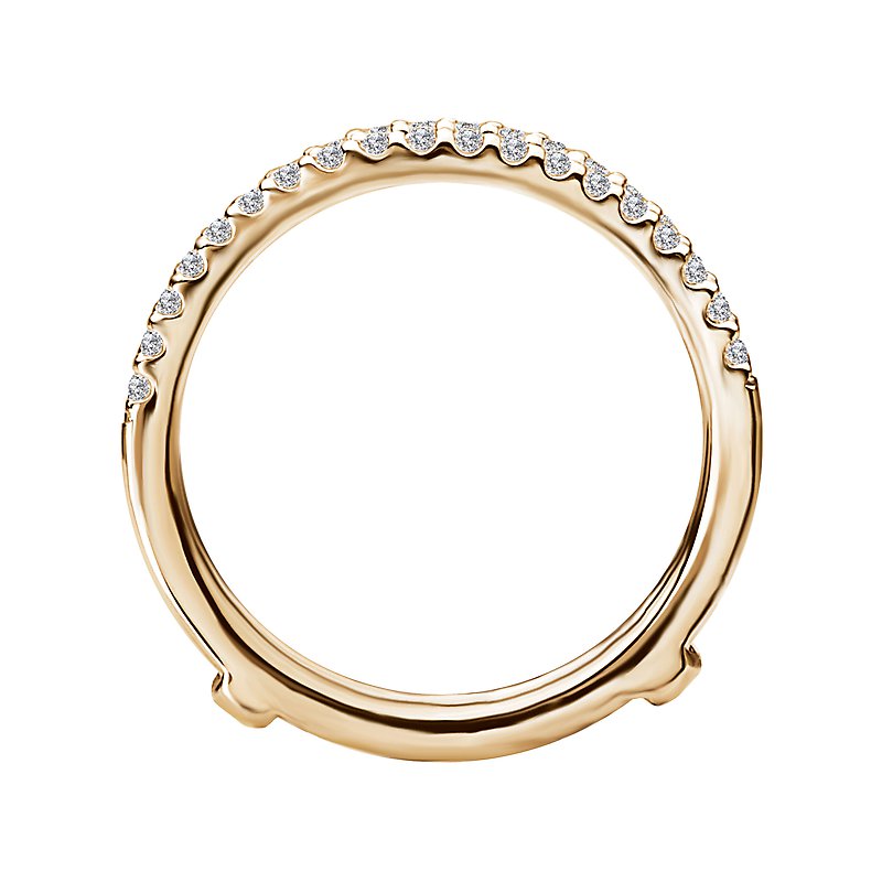 Glemera 14K Yellow Gold Diamond Wrap Guard Ring