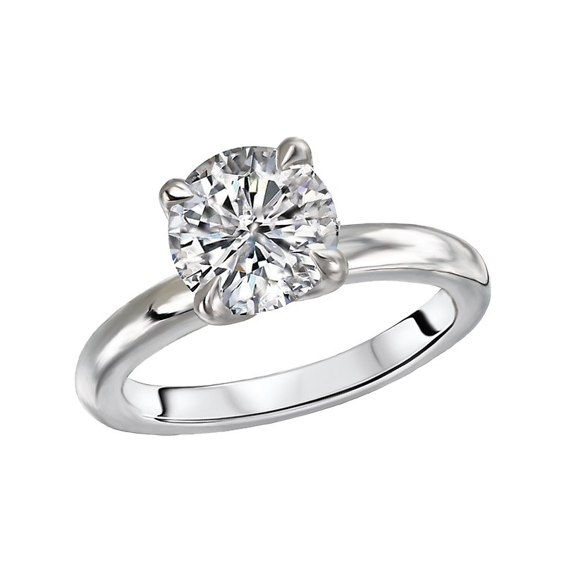 Aurenza Bandoras Solitaire Semi-Mount Diamond Ring | 14K White Gold