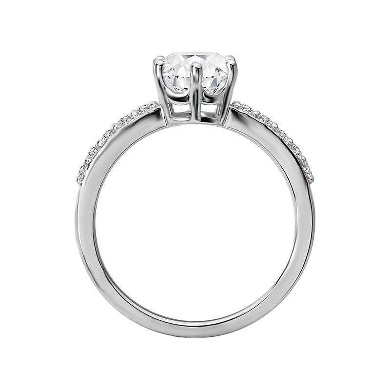 Orbelle White Gold Lab Grown Diamond Solitaire Semi-Mount Engagement Ring