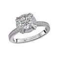 Orbelle Halo Semi-Mount Diamond Ring | 18K White Gold
