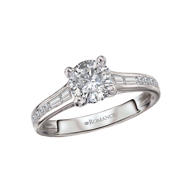 Orbelle Diamond Hidden Halo Engagement Ring | 14K White Gold