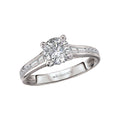 Orbelle Diamond Hidden Halo Engagement Ring | 14K White Gold