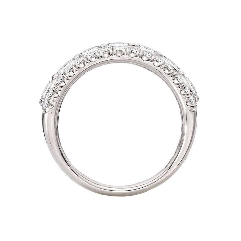 Luxora 14kt Gold Triple Row Diamond Ring - 2ctw Size 7