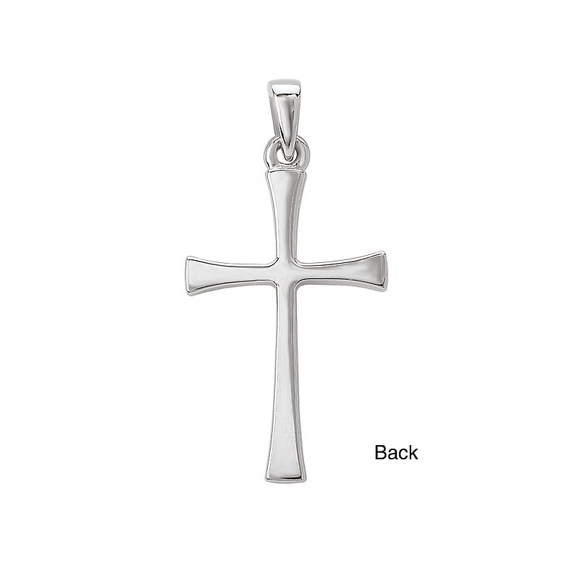 Luxora Religious Cross Pendant in 14K White Gold