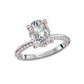 Orbelle Knife Edge White Gold Diamond Engagement Ring Semi-Mount