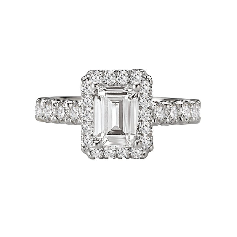 Orbelle Halo Semi-Mount Lab Grown Diamond Ring in 14K White Gold