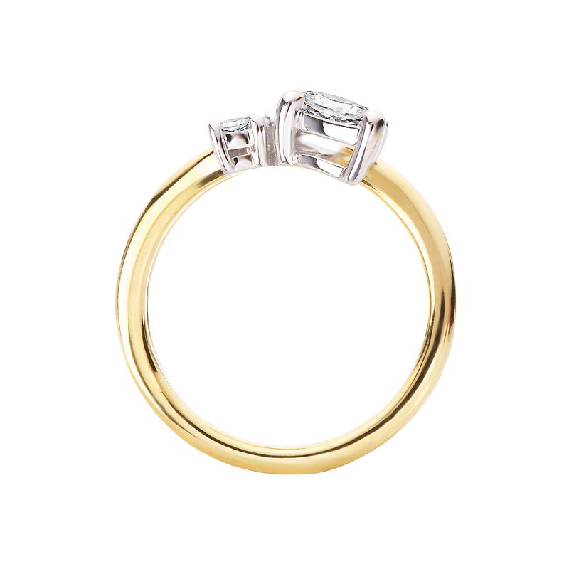 Orbelle 14K Yellow Gold Twist Half Split Shank Semi-Mount Diamond Engagement Ring