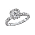 Orbelle Halo Diamond Engagement Ring in 18K White Gold