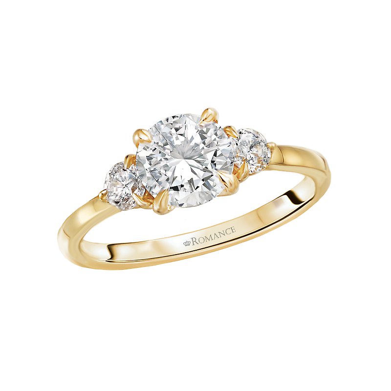Orbelle 3-Stone Yellow Gold Lab Grown Diamond Engagement Ring