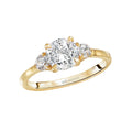 Orbelle 3-Stone Yellow Gold Lab Grown Diamond Engagement Ring