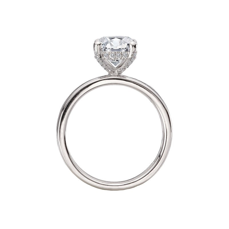 Orbelle 14K White Gold Hidden Halo Diamond Engagement Ring