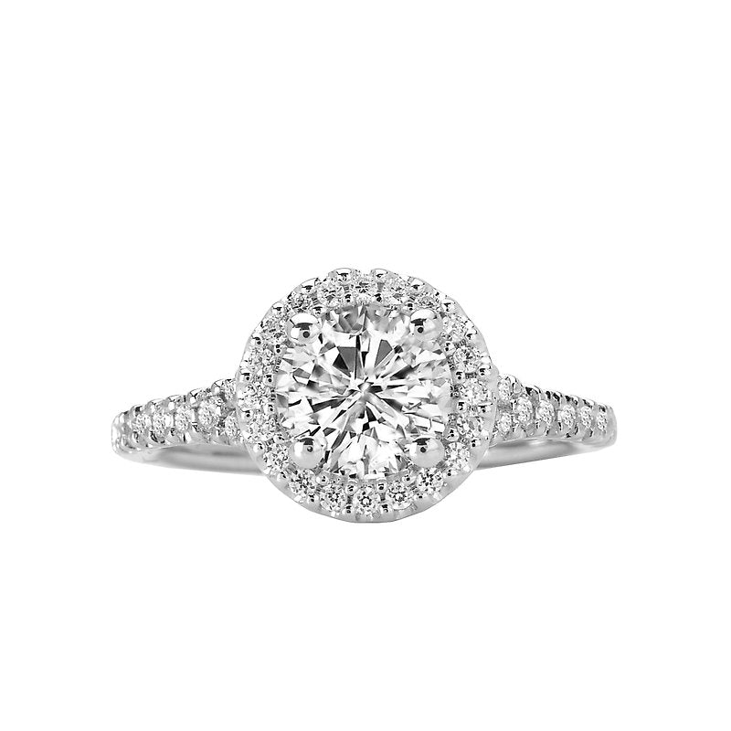 Orbelle Halo Semi-Mount Lab Grown Diamond Ring in 14K White Gold