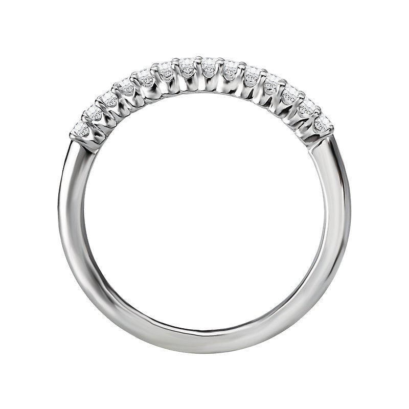 Orbelle Curved Diamond Wedding Band in 14K White Gold with Lab Grown Diamonds