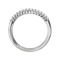 Orbelle Curved Diamond Wedding Band in 14K White Gold with Lab Grown Diamonds