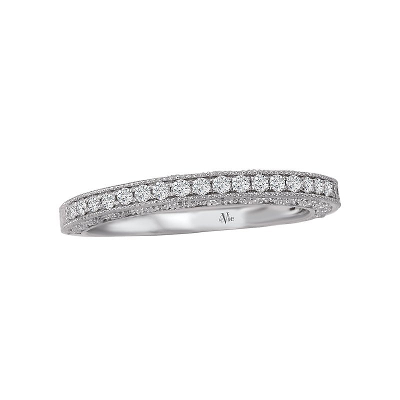 Glemera Petite Matching Diamond Wedding Band in 14K White Gold