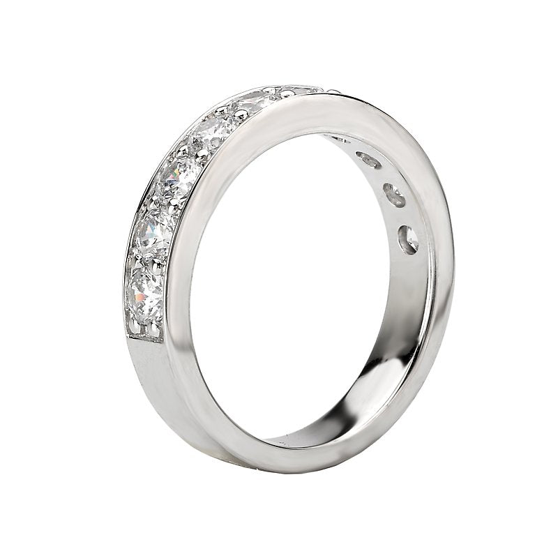 Aurenza Classics 14kt White Gold Diamond Wedding Band - Straight Style