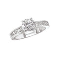 Orbelle 14K White Gold Baguette Diamond Semi-Mount Engagement Ring