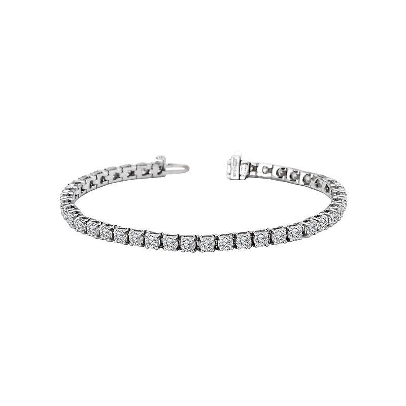 Luxora 14K White Gold Diamond Tennis Bracelet - 4 Carat Total Weight