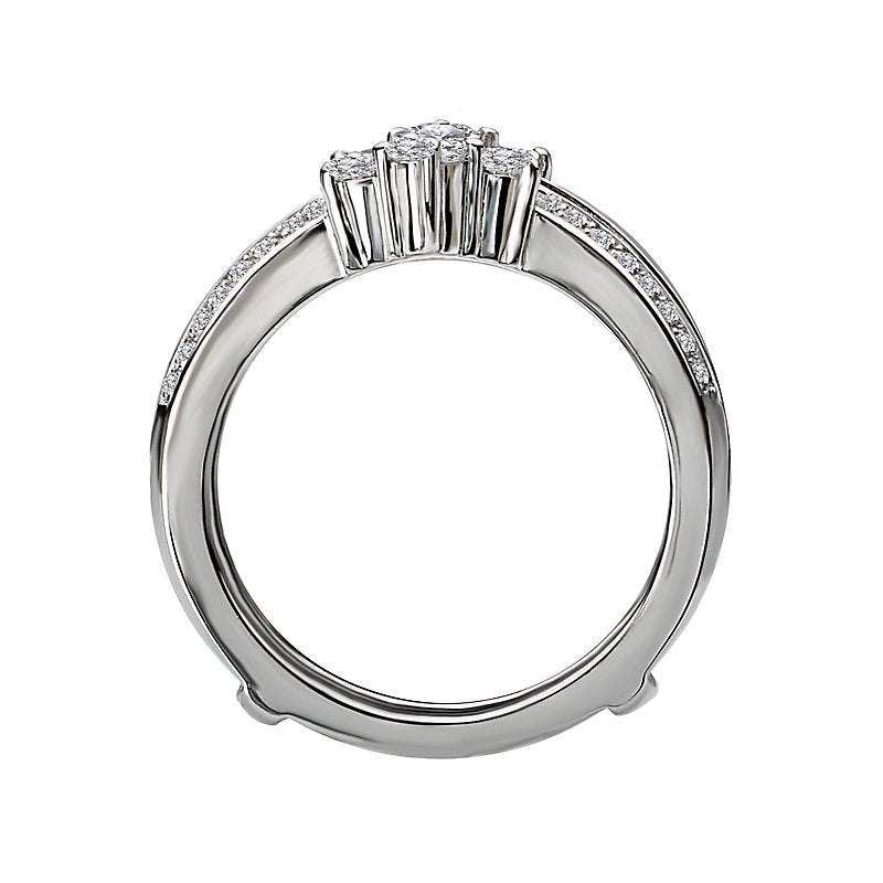 Glemera Diamond Wrap Wedding Band Guard | 14K White Gold