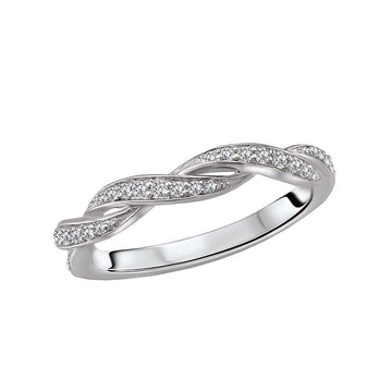 Aurenza Classics 14K White Gold Diamond Braided Wedding Band