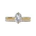 Orbelle Yellow Gold Oval Cut Lab Grown Diamond Semi-Mount Engagement Ring