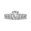Orbelle Lab Grown Oval Diamond Engagement Ring in 14K White Gold