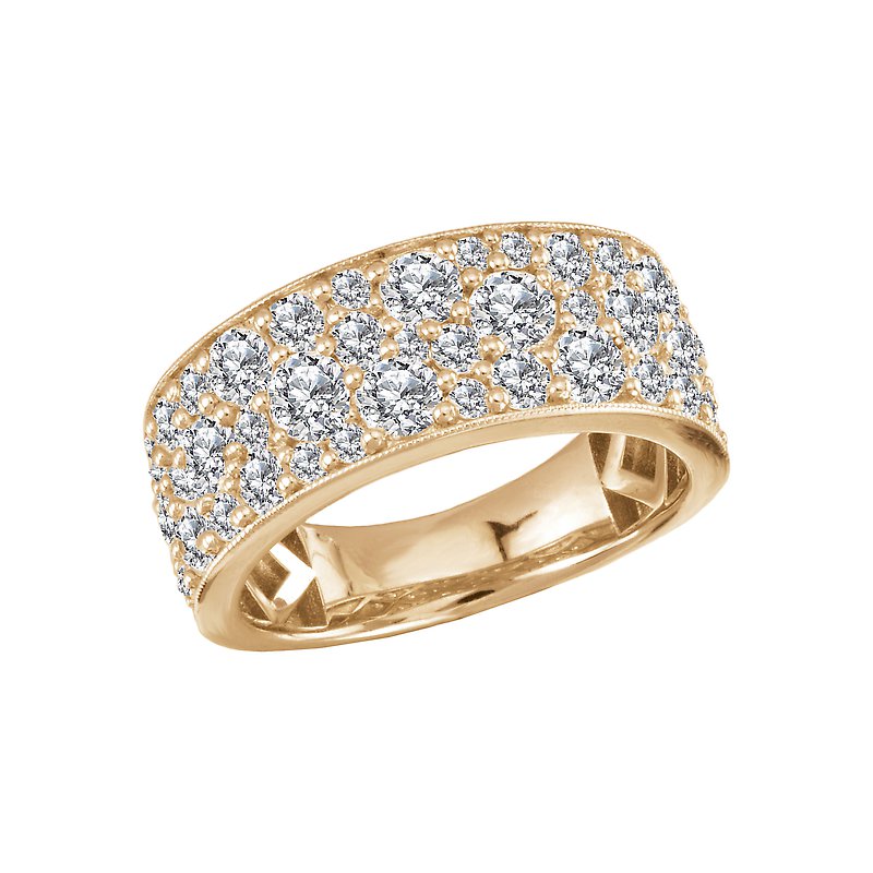 Luxora Classic 14K Yellow Gold Ladies Fashion Diamond Ring