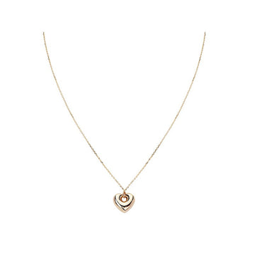 Luxora Italian 14kt Gold Heart Necklace | Puffed Heart Design