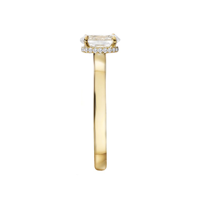 Orbelle Halo Lab Grown Diamond Semi-Mount Engagement Ring in 14K Yellow Gold