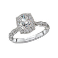 Orbelle Halo Semi-Mount Lab Grown Diamond Ring in 18K White Gold