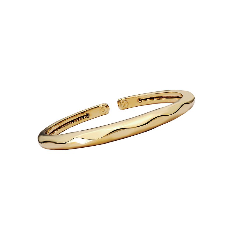 Luxora Italian 14kt Yellow Gold Fashion Cuff Bracelet - Chic and Elegant Statement Piece