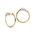 Luxora 14K Yellow Gold Hoop Diamond Earrings - Chic Fashion Jewelry