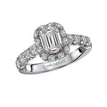 Orbelle Halo Diamond Ring Semi-Mount 14K White Gold