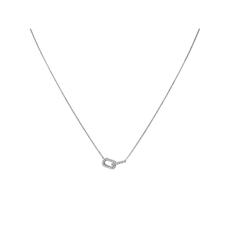 Luxora 14K White Gold Diamond Lariat Necklace