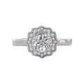 Orbelle Halo Semi-Mount Diamond Ring in 14K White Gold with Lab Grown Diamonds