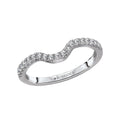Orbelle Curved Wedding Band in 14K White Gold with Round Brilliant Cut Diamonds