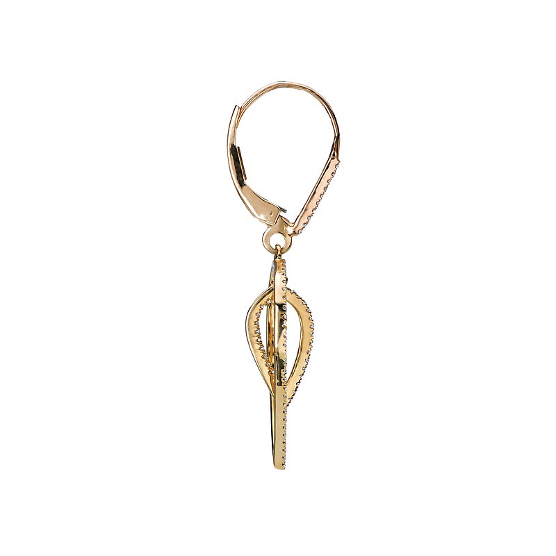 Luxora 14K Yellow Gold Diamond Pear Shape Dangle Earrings