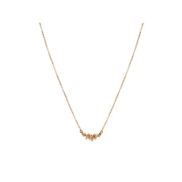 Luxora 14K Yellow Gold Round Diamond Cluster Pendant Necklace